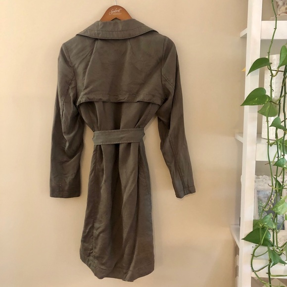 Aritzia Babaton “Maximo” Green Trench Coat - Picture 5 of 6